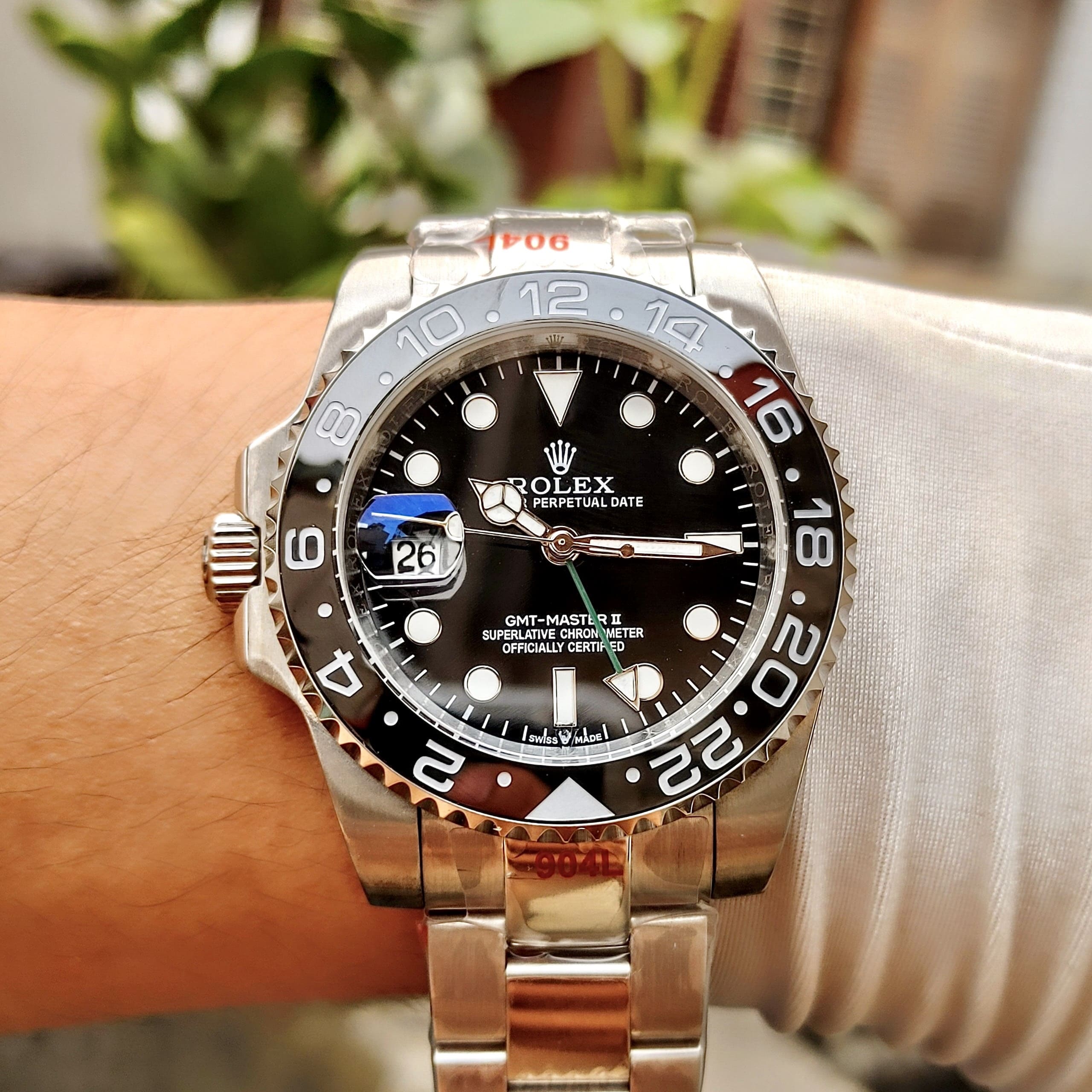 Đồng Hồ Rolex GMT Master II |Nam Giới |Niềng Số |Dây Kim Loại Silver |Máy Cơ (Automatic) |Size 40mm |donghogiatot.vn