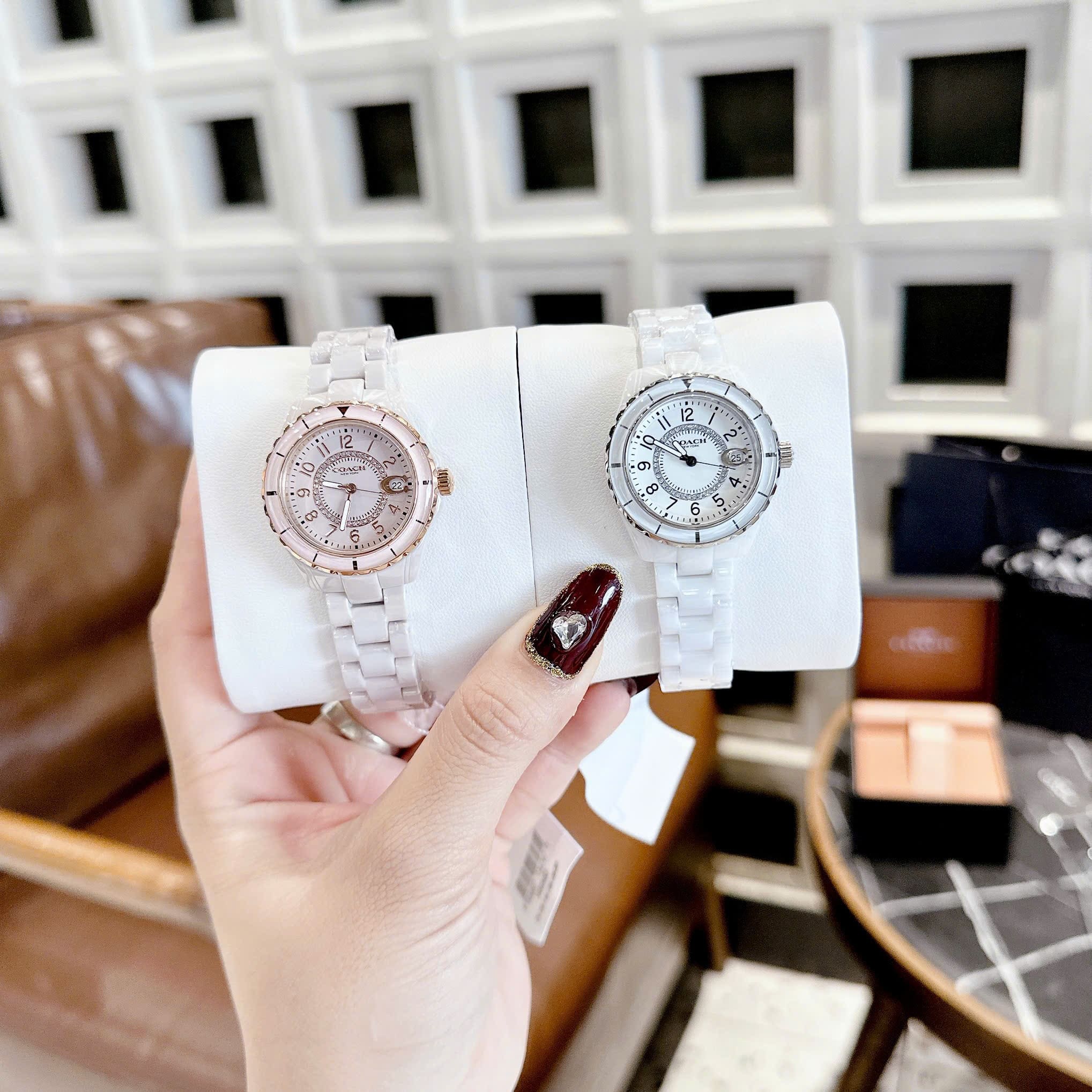 Đồng Hồ Coach Preston |Nữ Giới |Rose Gold |Dây Đá Ceramic Hồng |Máy Pin (Quartz) |Size 32mm |donghogiatot.vn
