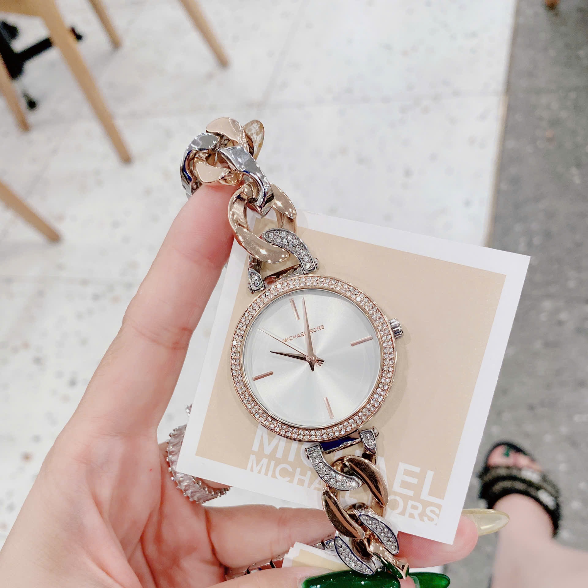 Đồng Hồ Michael Kors Catelyn |Nữ Giới |Đính Đá |Dây Mắt Xích Demi Rose Gold |Máy Pin (Quartz) |Size 38mm |donghogiatot.vn