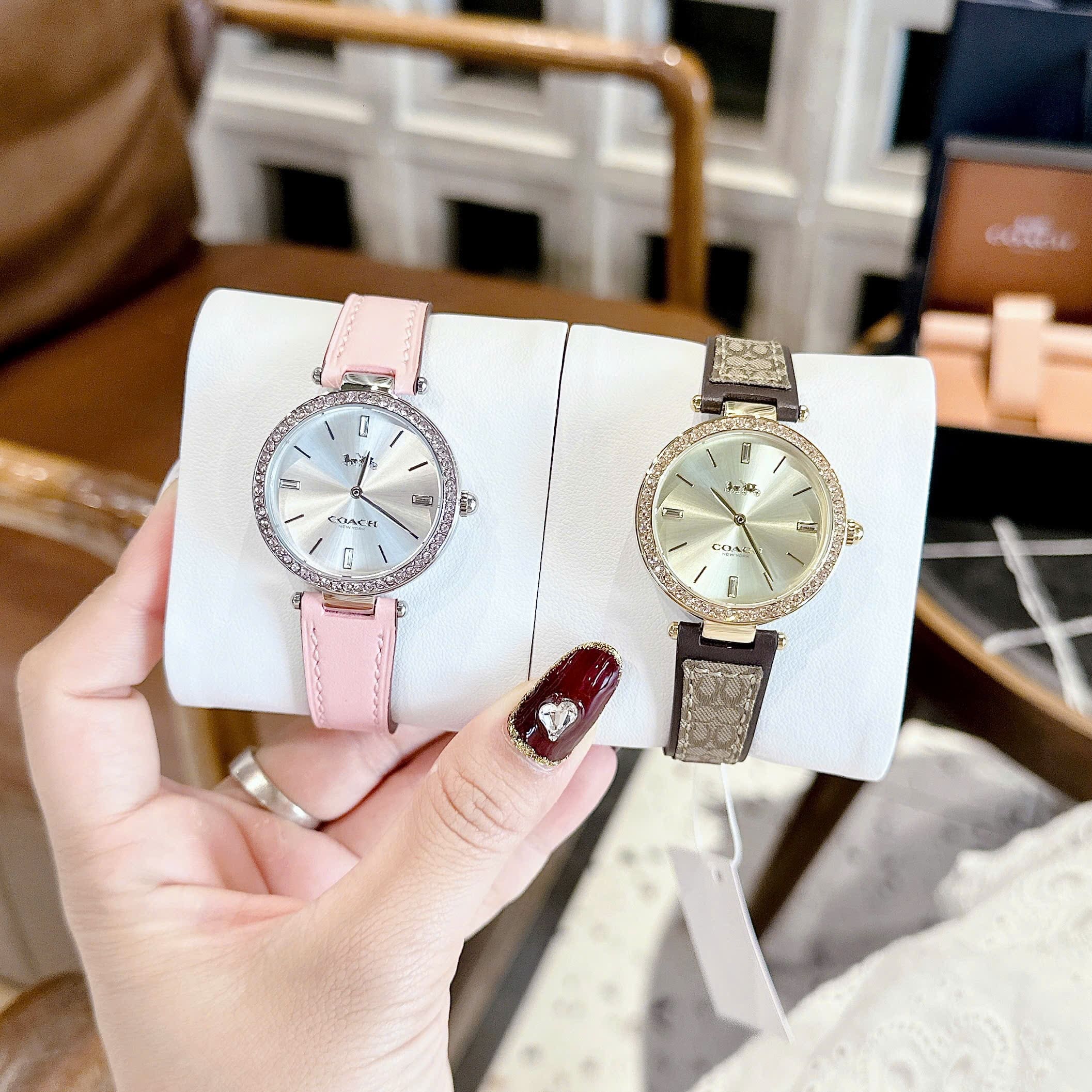 Đồng Hồ Coach Pretty In Every Little |Nữ Giới |Silver |Dây Da Hồng |Máy Pin (Quartz) |Size 32mm |donghogiatot.vn