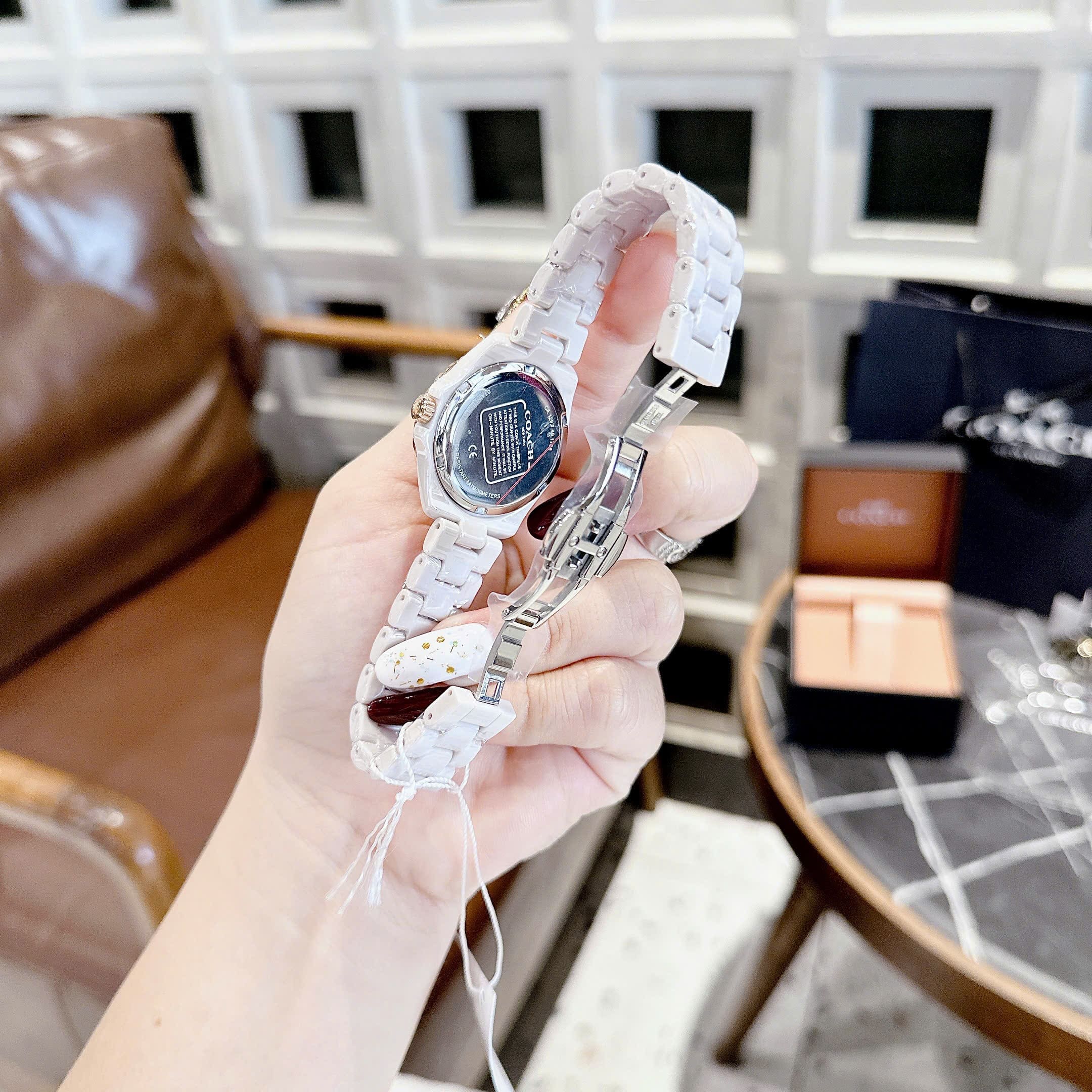 Đồng Hồ Coach Preston |Nữ Giới |Rose Gold |Dây Đá Ceramic Hồng |Máy Pin (Quartz) |Size 32mm |donghogiatot.vn