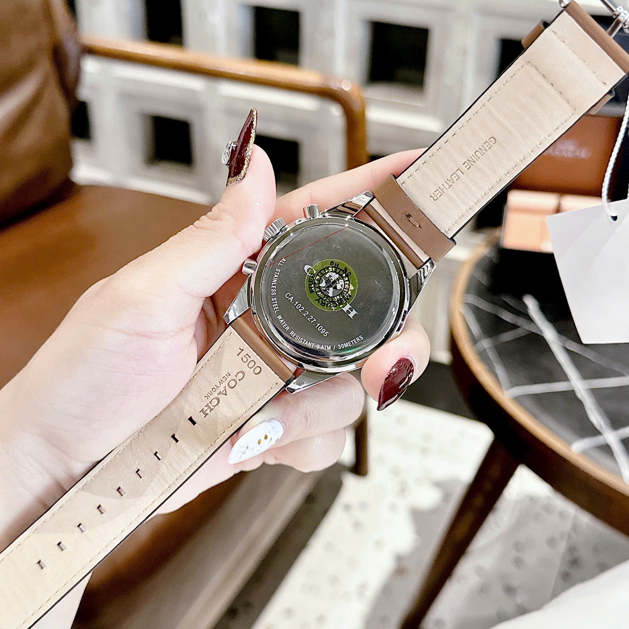 Đồng Hồ Coach Sullivan Sport Choronograph |Nam Giới |Xanh Dương |Dây Da Nâu |Máy Pin (Quartz) |Size 41mm |donghogiatot.vn