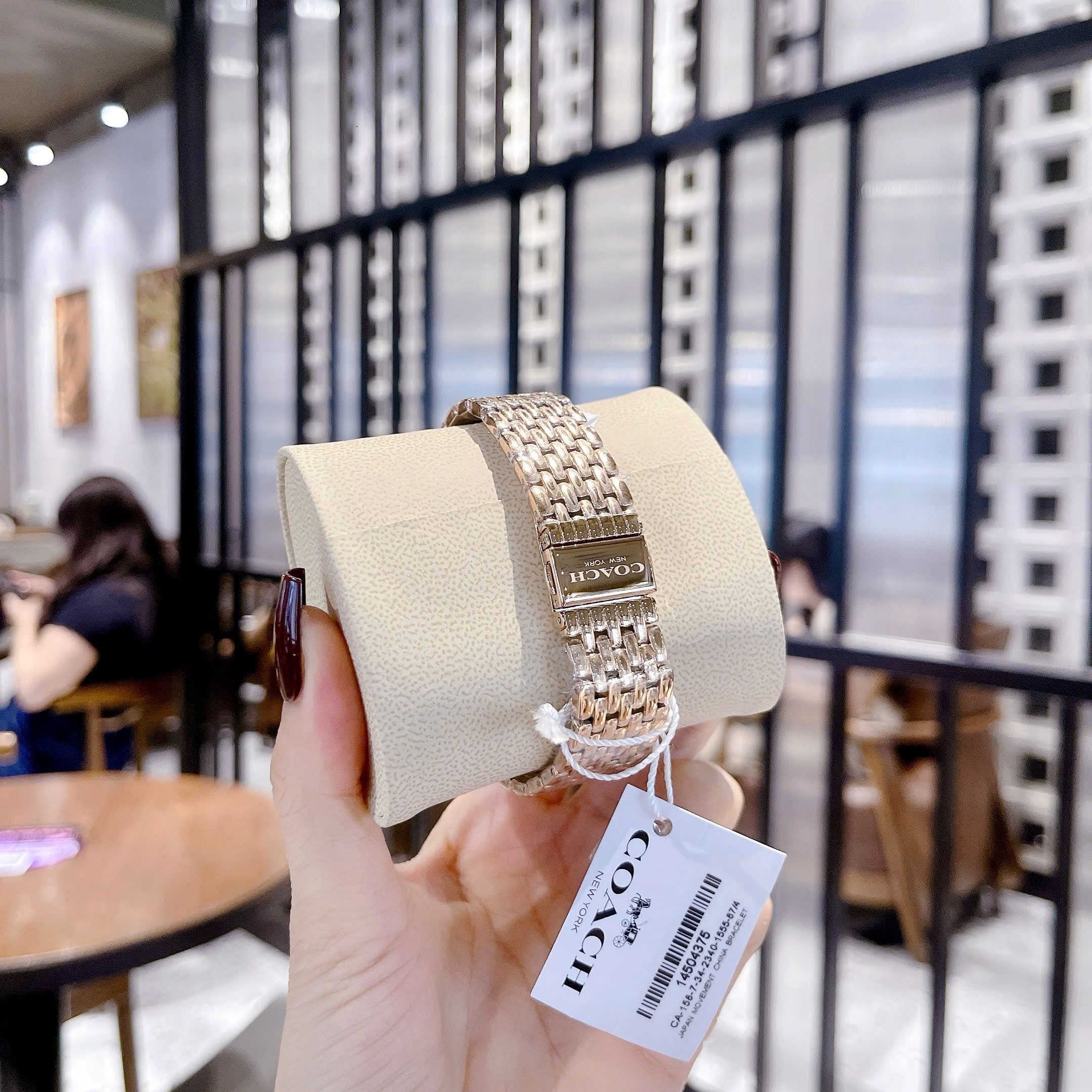Đồng Hồ Coach Elliot |Nữ Giới |Mặt Đính Đá |Dây Kim Loại Rose Gold |Máy Pin (Quartz) |Size 36mm |donghogiatot.vn
