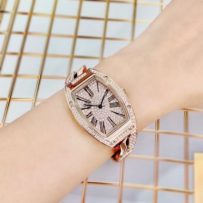 Đồng Hồ Davena Dây Mắt Xích |Nữ Giới |Đính Đá Rose Gold |Dây Kim Loại |Máy Pin (Quartz) |Size 36mm |donghogiatot.vn
