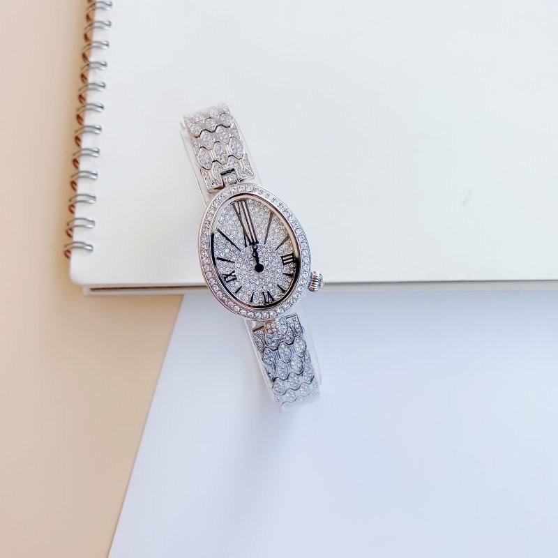 Đồng Hồ Davena Mặt Elip |Nữ Giới |Silver |Full Đá |Dây Kim Loại |Máy Pin (Quartz) |Size 30mm |donghogiatot.vn