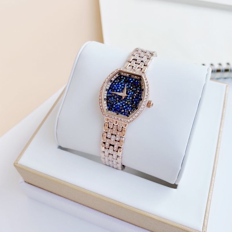 Đồng Hồ Davena Mặt Nhũ Xanh |Nữ Giới |Rose Gold |Dây Kim Loại |Máy Pin (Quartz) |Size 28mm |donghogiatot.vn