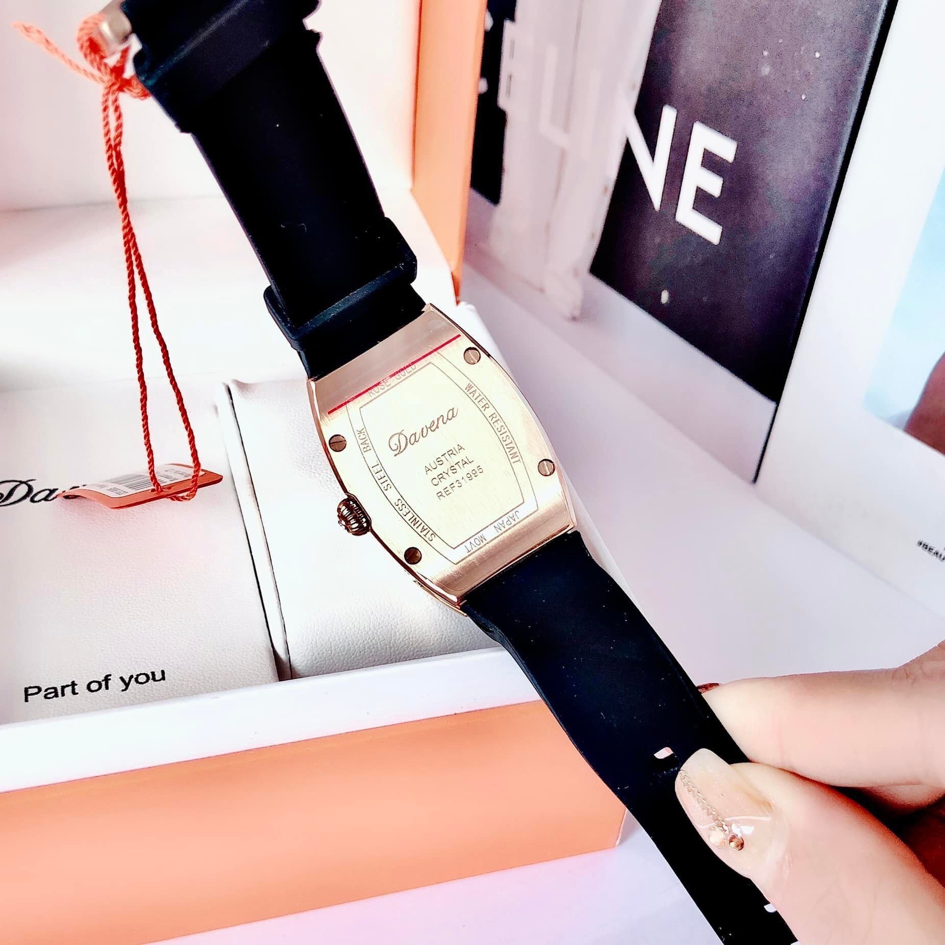 Đồng Hồ Davena Richard Mille |Nữ Giới |Rose Gold |Dây Silicone Đen |Máy Pin (Quartz) |Size 30x38mm |donghogiatot.vn