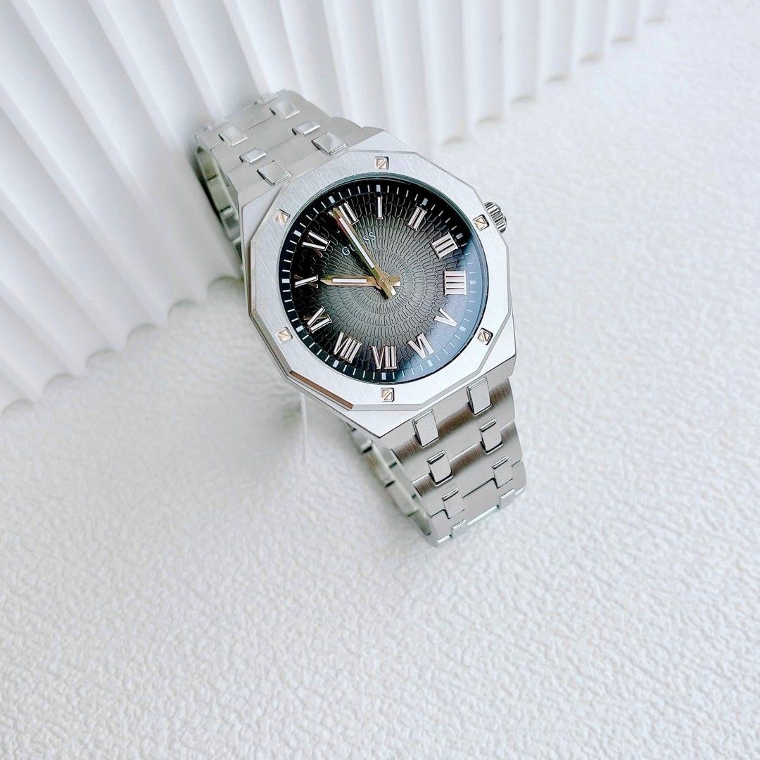 Đồng Hồ Guess Asset |Nam Giới |Mặt Đen |Dây Kim Loại Trắng Silver |Máy Pin (Quartz) |Size 42mm |donghogiatot.vn