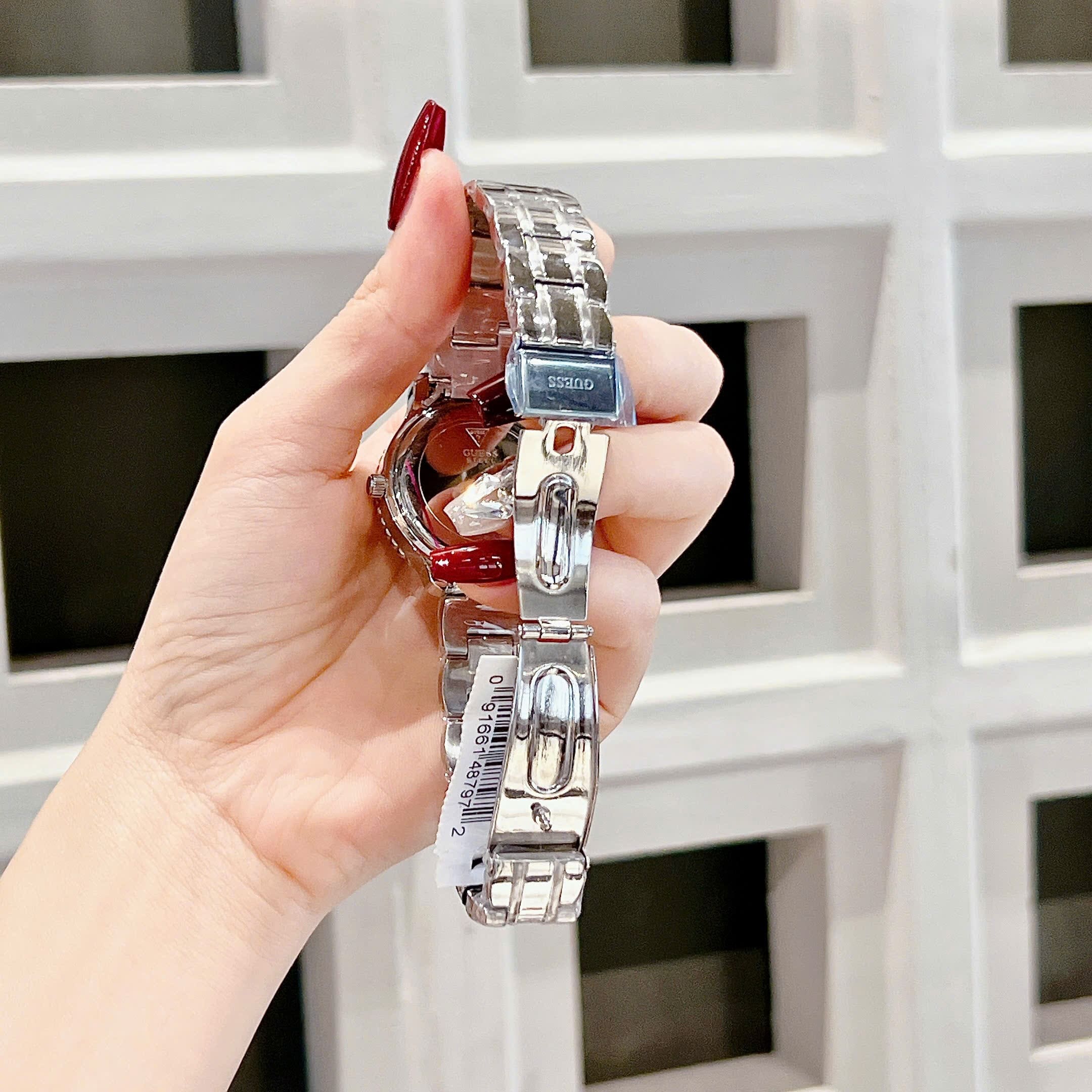 Đồng Hồ Guess 6 Kim |Nữ Giới |Mặt Đính Đá |Dây Kim Loại Silver |Máy Pin (Quartz) |Size 33mm |donghogiatot.vn