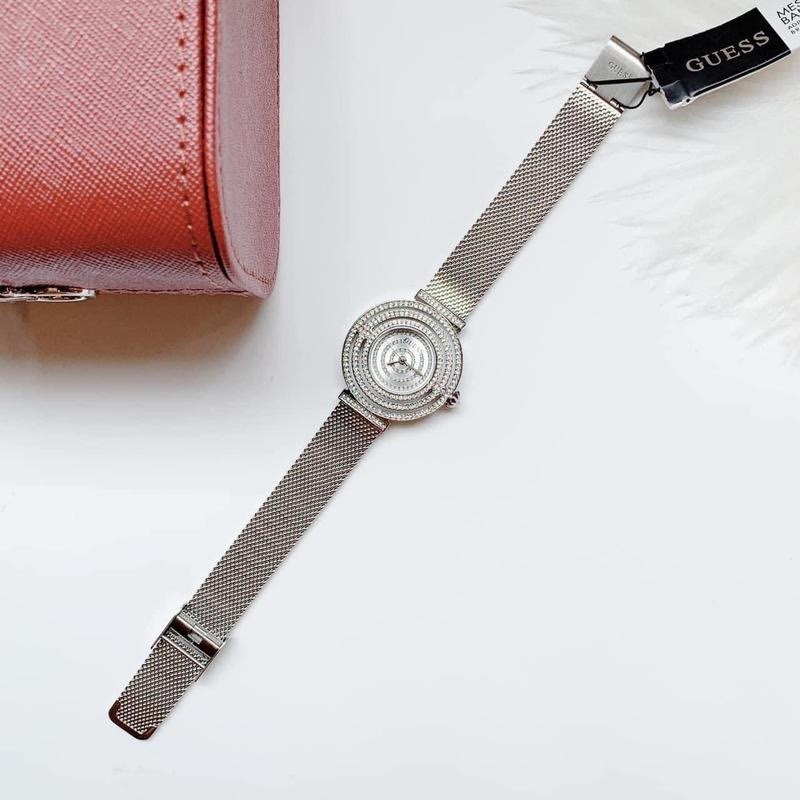 Đồng Hồ Guess Daydream |Nữ Giới |Đính Đá |Dây Lưới Trắng Silver |Máy Pin (Quartz) |Size 36mm |donghogiatot.vn