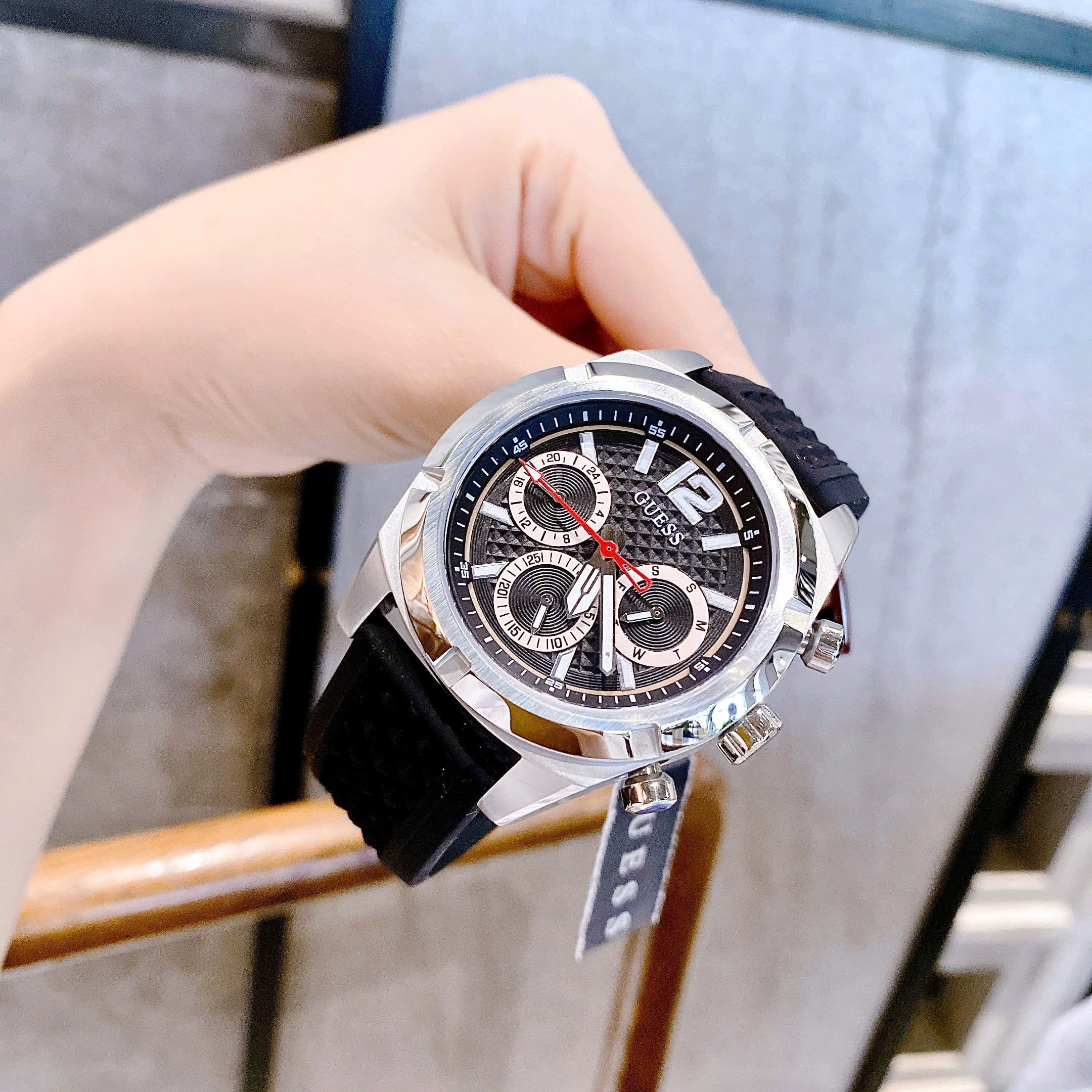 Đồng Hồ Guess Multi-function |Nam Giới |6 Kim |Dây Silicone Màu Đen |Máy Pin (Quartz) |Size 44mm |donghogiatot.vn