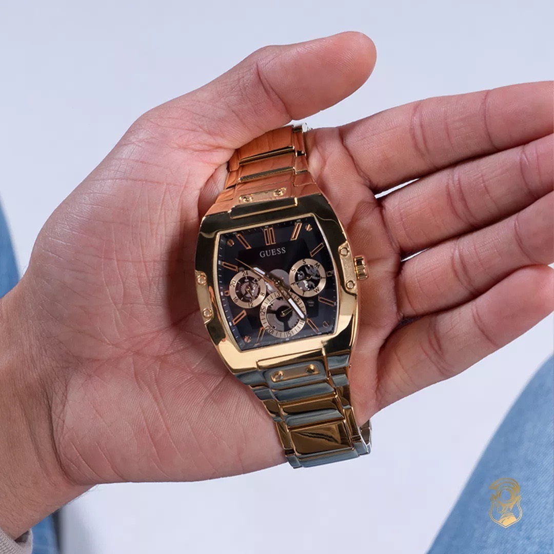 Đồng Hồ Guess Multi Function |Nam Giới |Mặt Đen |Dây Kim Loại Vàng |Máy Pin (Quartz) |Size 43x51mm |donghogiatot.vn