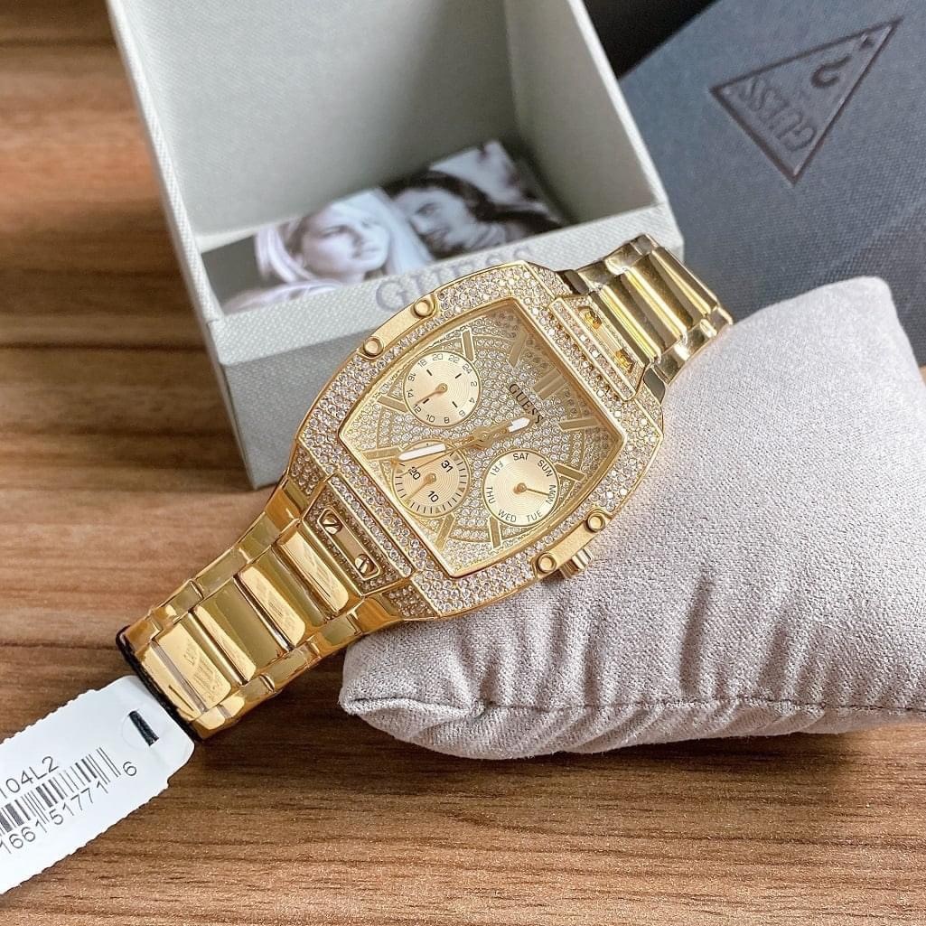 Đồng Hồ Guess Phoenix |Nam Giới |Đính Đá |Dây Kim Loại Vàng Gold |Máy Pin (Quartz) |Size 40mm |donghogiatot.vn