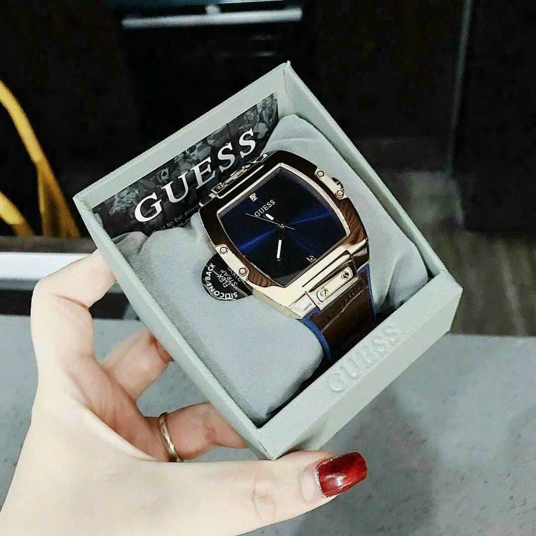 Đồng Hồ Guess Phoenix |Nam Giới |Mặt Xanh Dương |Dây Cao Su Nâu |Máy Pin (Quartz) |Size 43x51mm |donghogiatot.vn