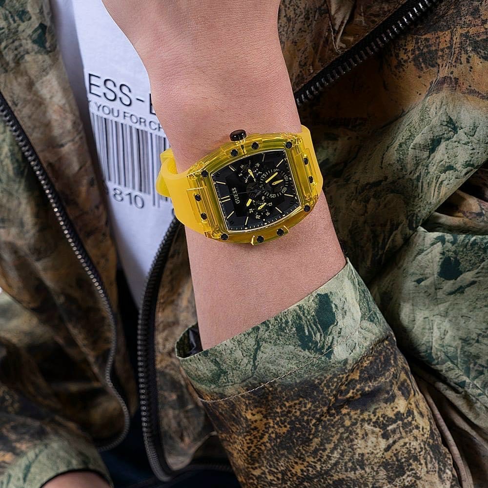 Đồng Hồ Guess Phoenix |Unisex |Chronograph |Dây Sillicone Vàng |Máy Pin (Quartz) |Size 43x51mm |donghogiatot.vn