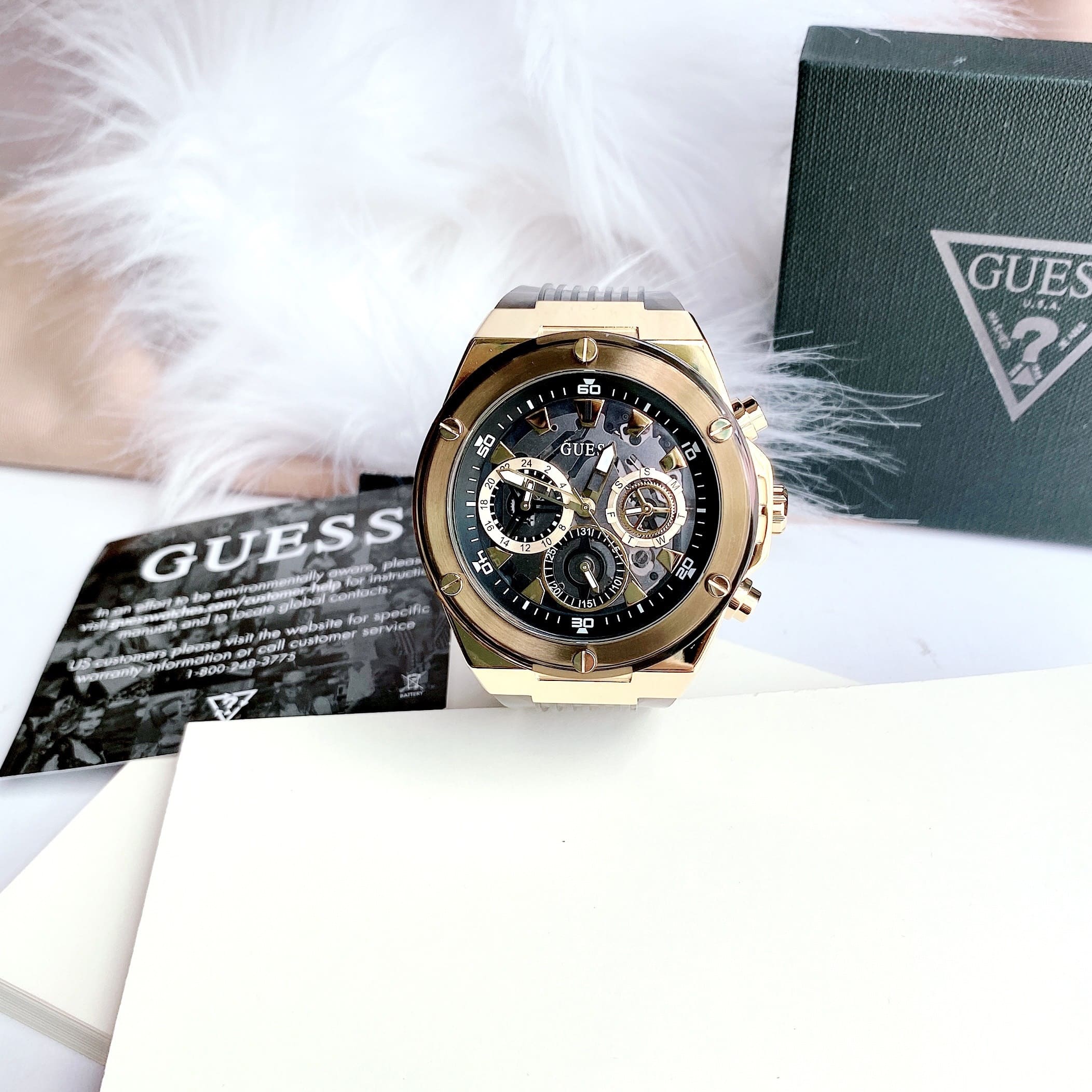 Đồng Hồ Guess Multi-Function |Nam giới |Mặt Tròn |Dây Sillicone Đen |Máy Pin (Quartz) |Size 46mm |donghogiatot.vn