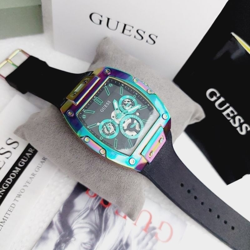 Đồng Hồ Guess Phoenix |Nam Giới |2-Tone |Chronograph |Dây Silicone Đen |Máy Pin (Quartz) |Size 43x51mm |donghogiatot.vn