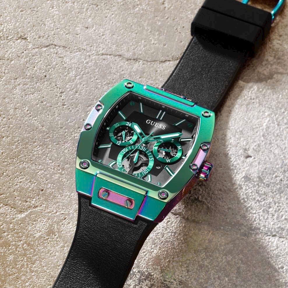 Đồng Hồ Guess Phoenix |Nam Giới |2-Tone |Chronograph |Dây Silicone Đen |Máy Pin (Quartz) |Size 43x51mm |donghogiatot.vn