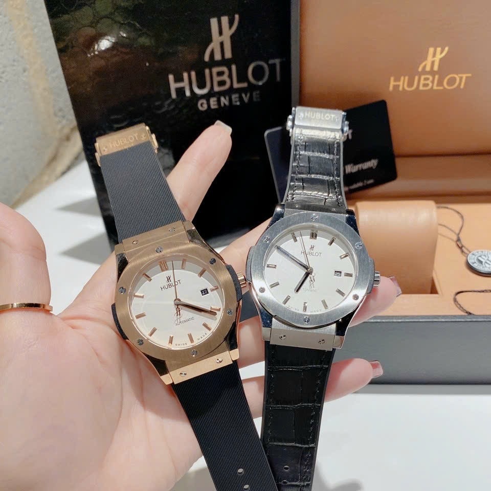 Đồng Hồ Hublot Classic Fusion |Nam Giới |Mặt Trắng |Rose Gold |Dây Silicone Đen |Máy Cơ (Automatic) |Size 42mm |donghogiatot.vn