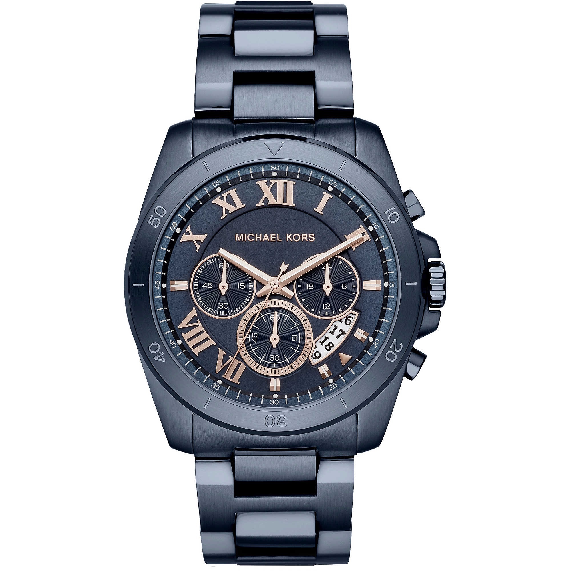 Đồng Hồ Michael Kors Brecken |Nam Giới |Mặt Chronograph |Dây Kim Loại Xanh Navy |Máy Pin (Quartz) |Size 45mm |donghogiatot.vn