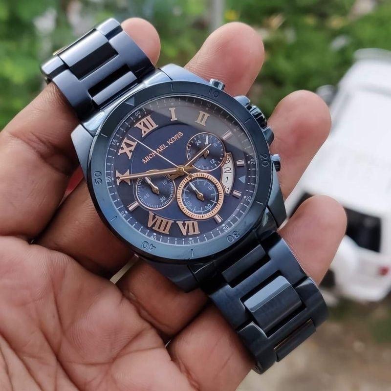 Đồng Hồ Michael Kors Brecken |Nam Giới |Mặt Chronograph |Dây Kim Loại Xanh Navy |Máy Pin (Quartz) |Size 45mm |donghogiatot.vn