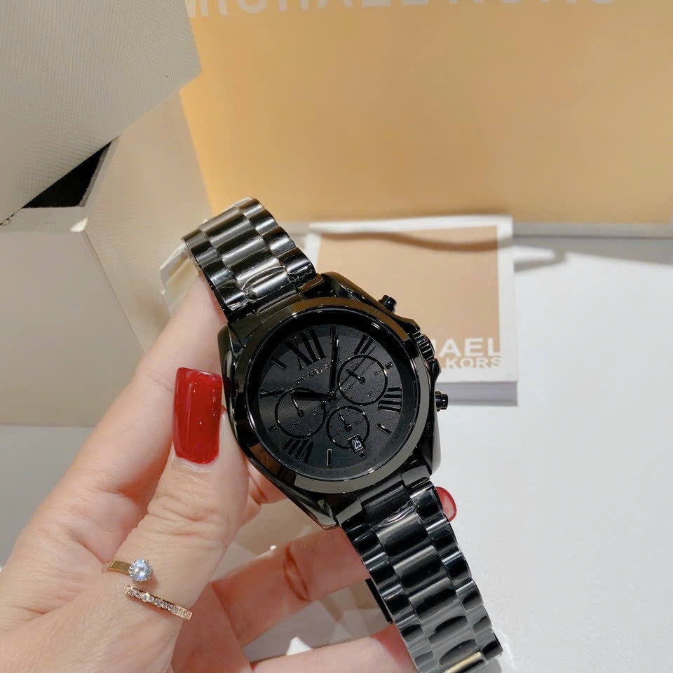 Đồng Hồ Michael Kors Bradshaw |Nam Giới |Mặt Tròn |Dây Kim Loại Full Đen |Máy Pin (Quartz) |Size 42mm |donghogiatot.vn