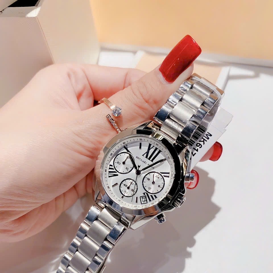 Đồng Hồ Michael Kors Bradshaw |Nữ Giới |Mặt Trắng |Dây Kim Loại Silver |Máy Pin (Quartz) |Size 36mm |donghogiatot.vn