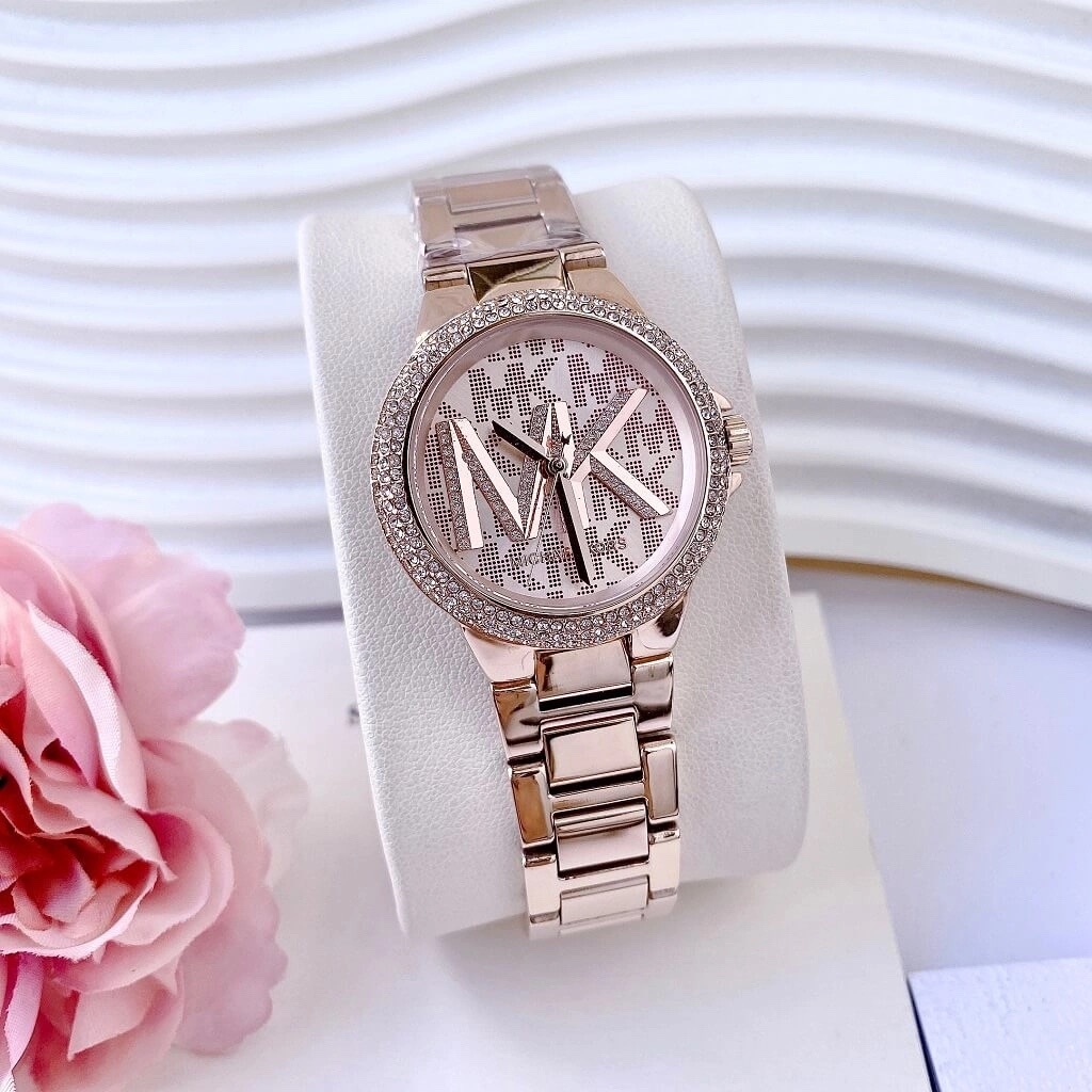 Đồng Hồ Michael Kors Calille |Nữ Giới |Rose Gold |Mặt Đỏ |Dây Kim Loại |Máy Pin (Quartz) |Size 33mm |donghogiatot.vn