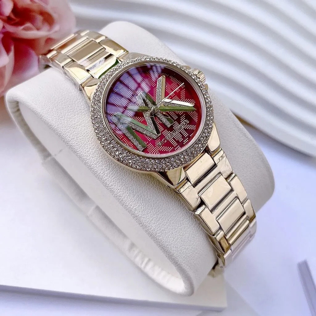 Đồng Hồ Michael Kors Calille |Nữ Giới |Vàng Gold |Mặt Đỏ |Dây Kim Loại |Máy Pin (Quartz) |Size 33mm |donghogiatot.vn