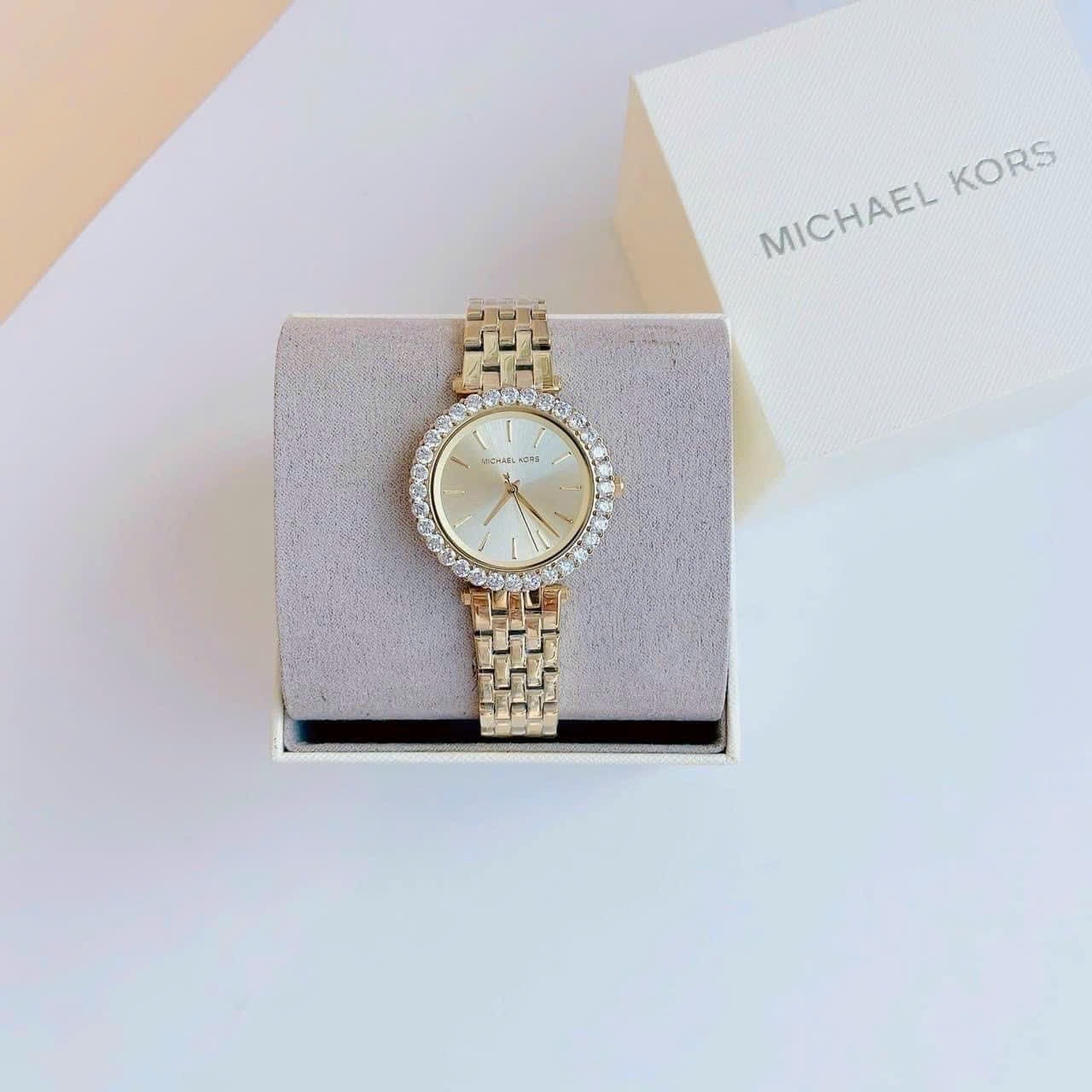 Đồng Hồ Michael Kors Darci |Nữ Giới |Đính Đá |Dây Kim Loại Vàng Gold |Máy Pin (Quartz) |Size 33mm |donghogiatot.vn