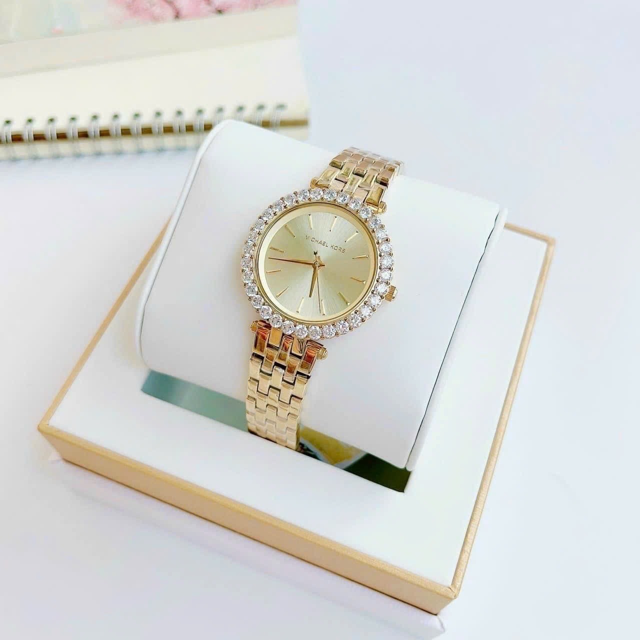 Đồng Hồ Michael Kors Darci |Nữ Giới |Đính Đá |Dây Kim Loại Vàng Gold |Máy Pin (Quartz) |Size 33mm |donghogiatot.vn