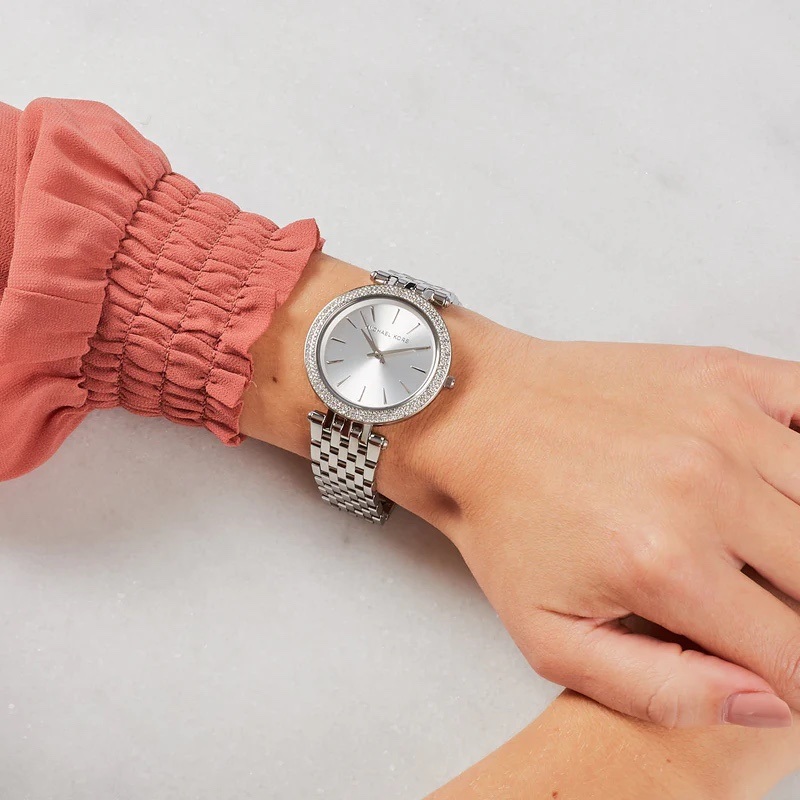 Đồng Hồ Michael Kors Darci |Nữ Giới |Đính Đá Swarovski |Dây Kim Loại Silver |Máy Pin (Quartz) |Size 39mm |Donghogiatot.vn