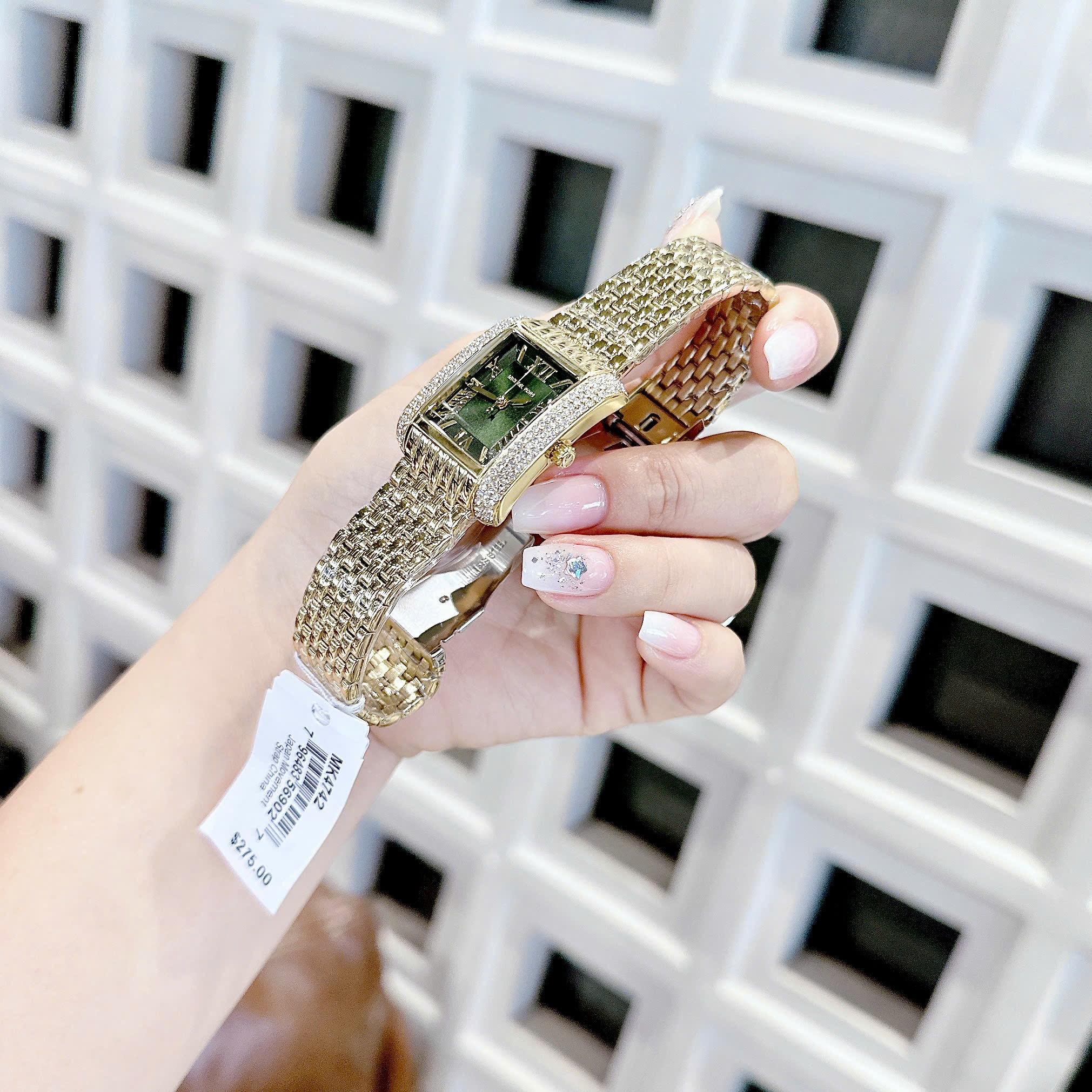 Đồng Hồ Micheal Kors Emery |Nữ Giới |Mặt Xanh Lá |Đính Đá |Dây Vàng Gold |Máy Pin (Quartz) |Size 33x37mm |donghogiatot.vn