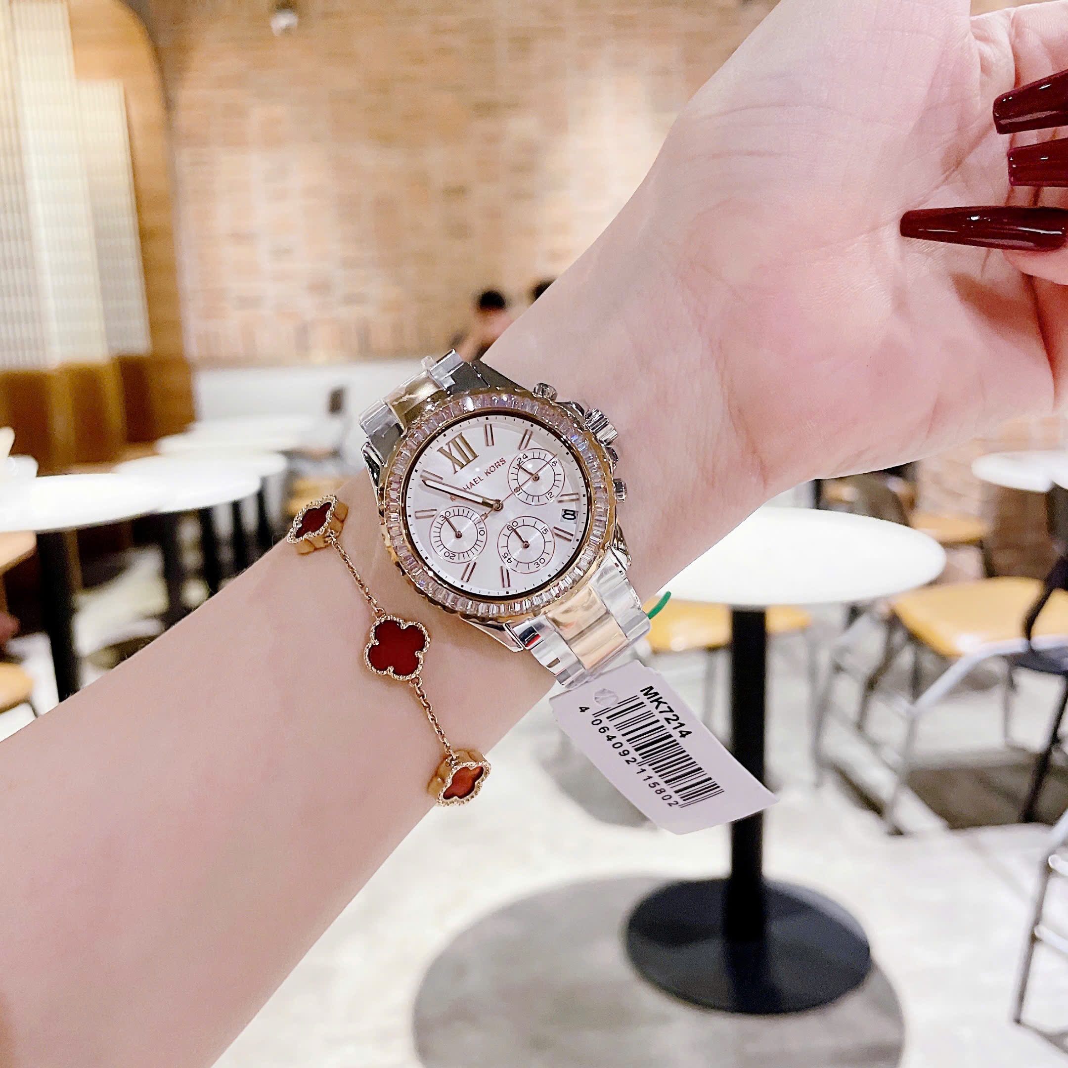 Đồng Hồ Michael Kors Everest |Nữ Giới |6 Kim |Đính Đá |Dây Kim Loại Demi Rose |Máy Pin (Quartz) |Size 36mm |donghogiatot.vn