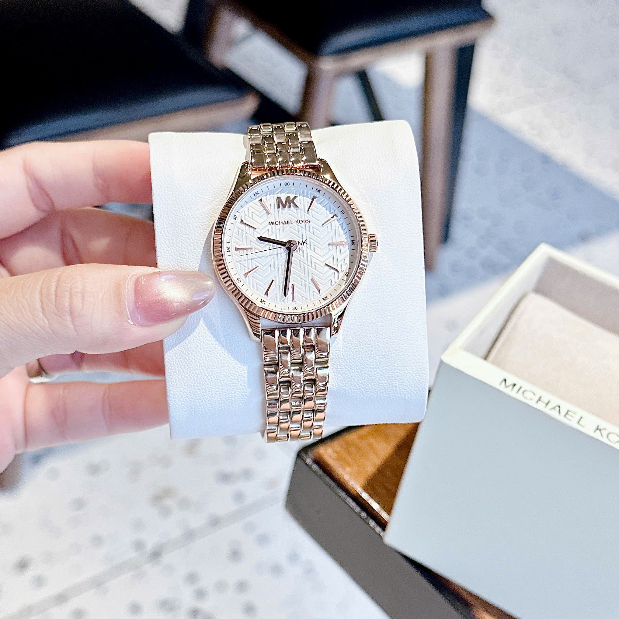 Đồng Hồ Micheal Kors Lexington-Mini |Nữ Giới |Dây Kim Loại Vàng Hồng |Máy Pin (Quartz) |Size 36mm |donghogiatot.vn