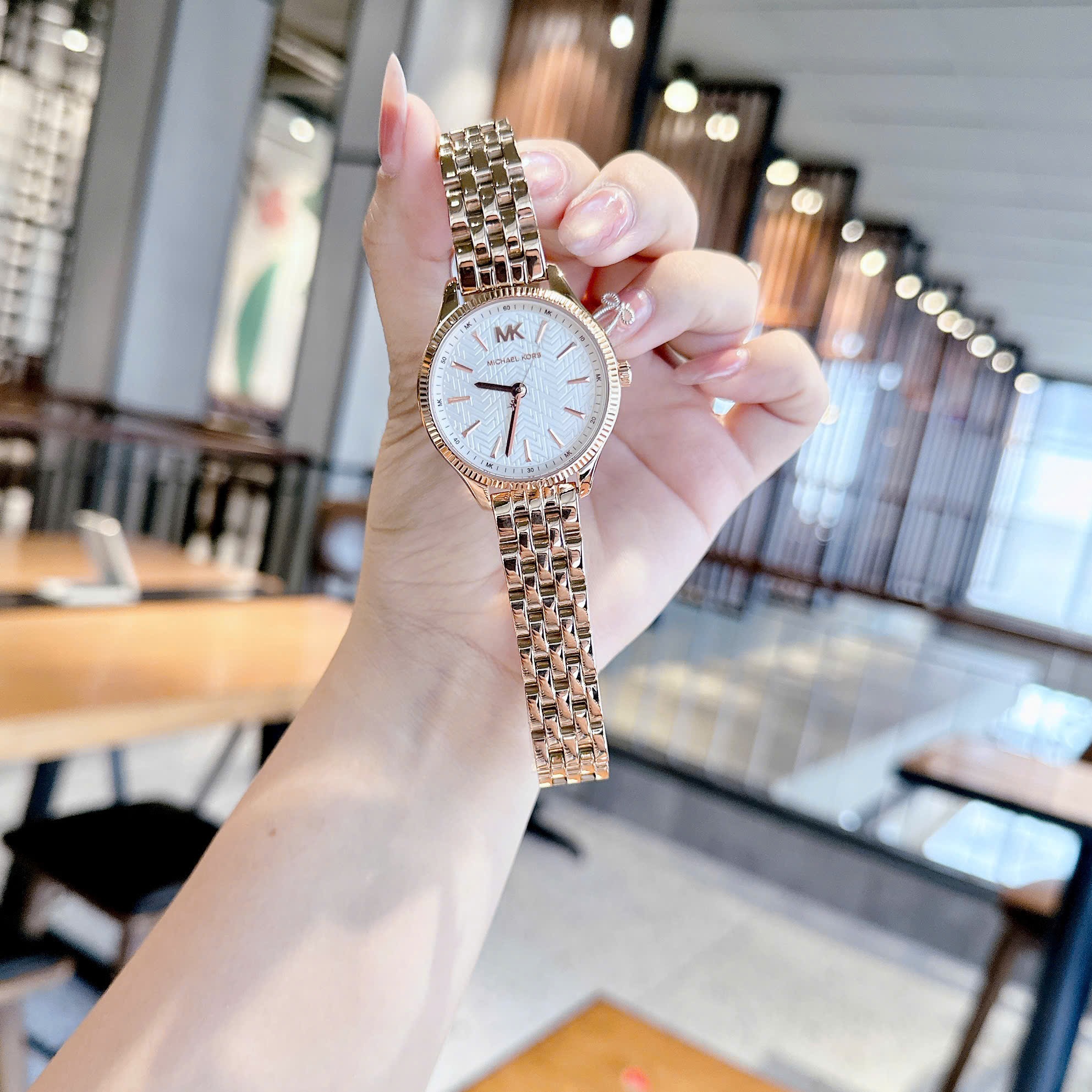 Đồng Hồ Micheal Kors Lexington-Mini |Nữ Giới |Dây Kim Loại Vàng Hồng |Máy Pin (Quartz) |Size 36mm |donghogiatot.vn