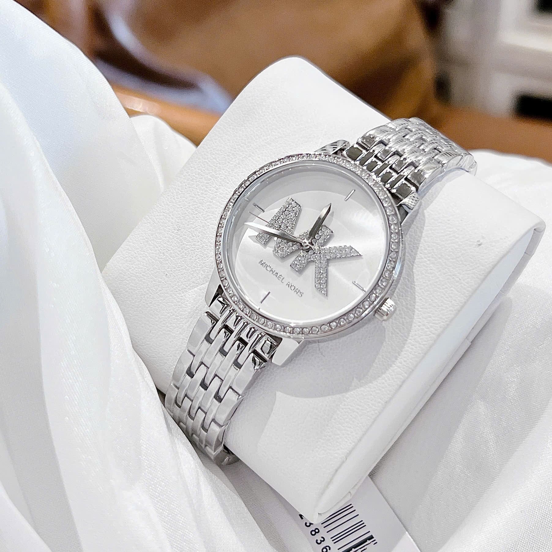 Đồng Hồ Micheal Kors Melissa |Nữ Giới |Logo Đính Đá |Dây Kim Loại Silver |Máy Pin (Quartz) |Size 35mm |donghogiatot.vn