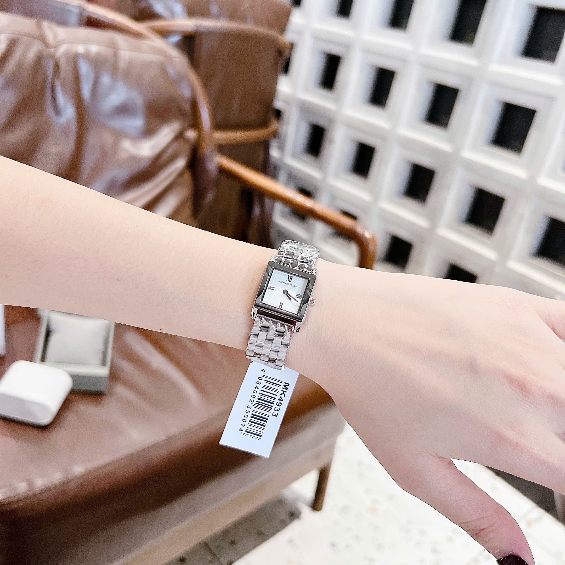 Đồng Hồ Micheal Kors Micro-Georgie |Nữ Giới |Mặt Vuông Trắng |Dây Kim Loại Silver |Máy Pin (Quartz) |Size 20mm |donghogiatot.vn