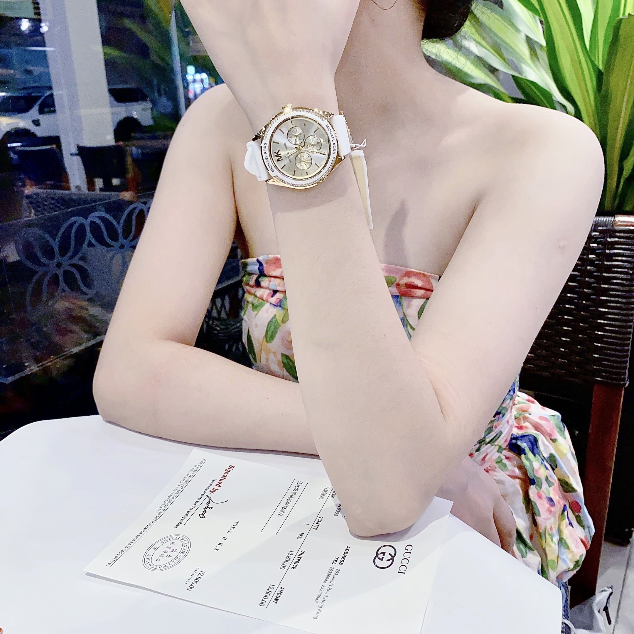 Đồng Hồ Michael Kors Jessa |Nữ Giới |Chronograph |Dây Silicone Trắng |Máy Pin (Quartz) |Size 40mm |donghogiatot.vn