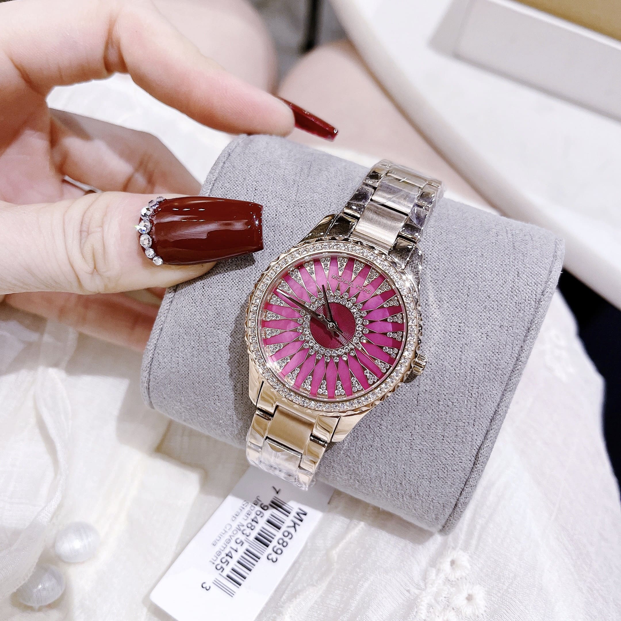Đồng Hồ Michael Kors Layton |Nữ Giới |Rose Gold |Mặt Tím |Dây Kim Loại |Máy Pin (Quartz) |Size 33mm |donghogiatot.vn
