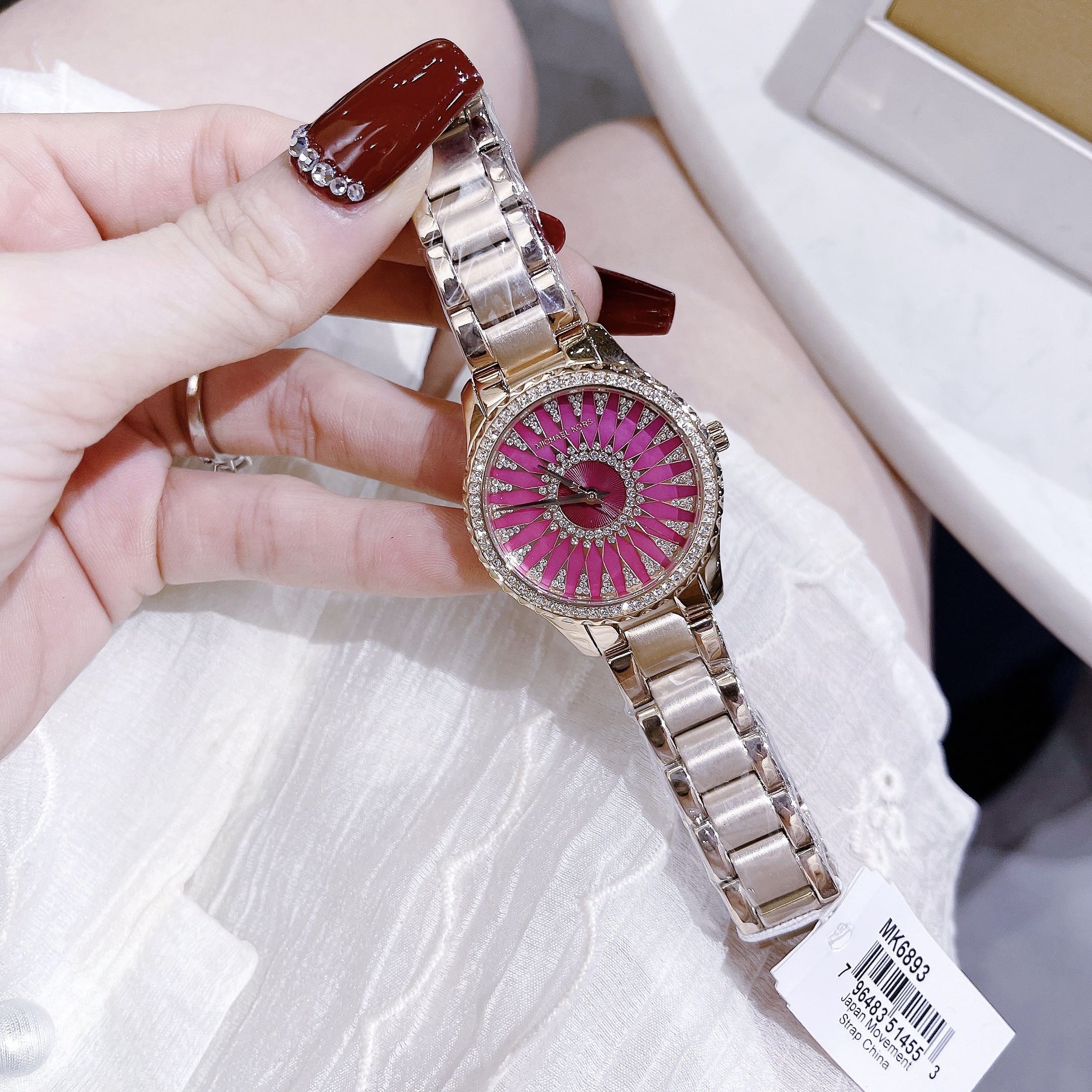 Đồng Hồ Michael Kors Layton |Nữ Giới |Rose Gold |Mặt Tím |Dây Kim Loại |Máy Pin (Quartz) |Size 33mm |donghogiatot.vn