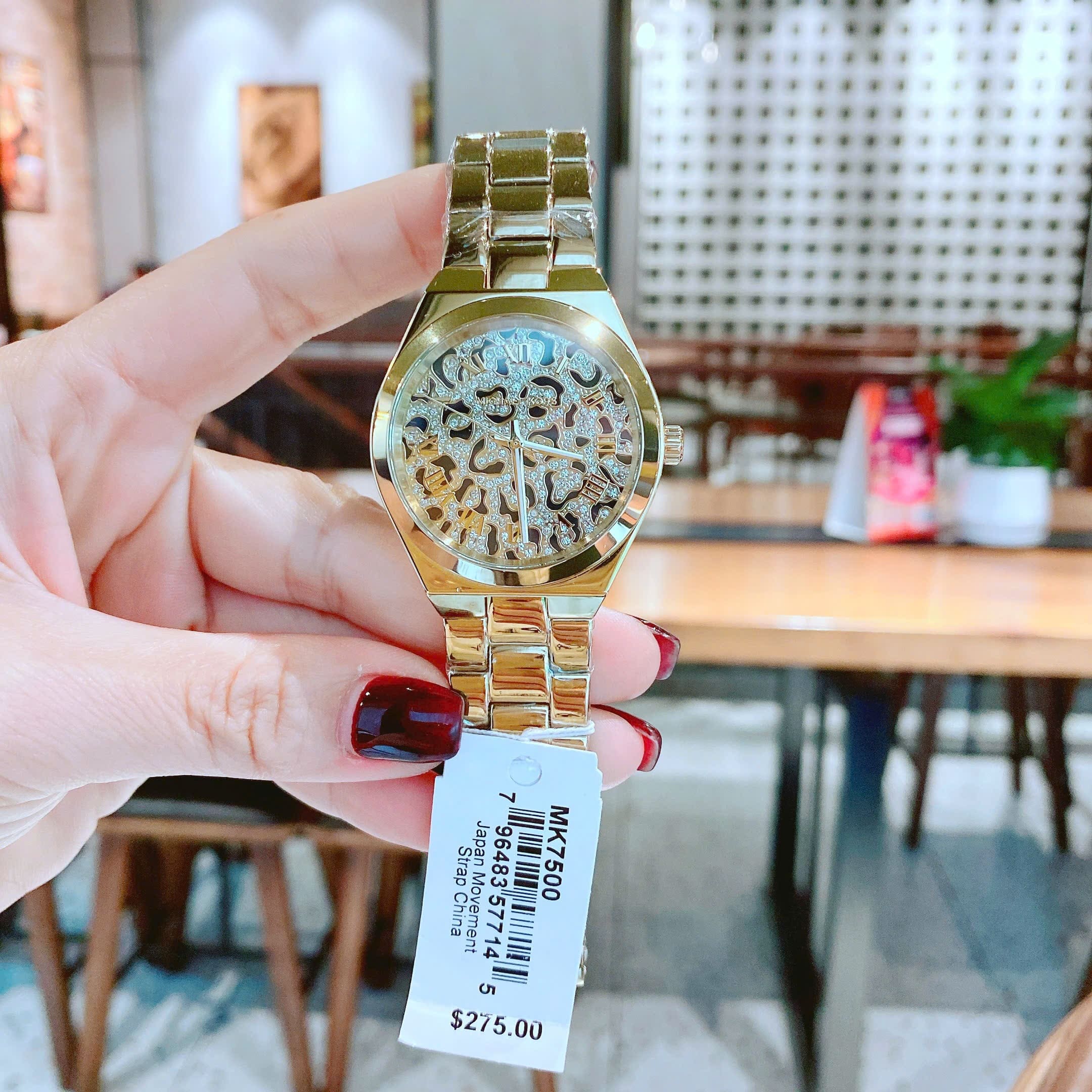 Đồng Hồ Micheal Kors Lennox Animal |Nữ Giới |Mặt Đinh Đá |Dây Kim Loại Vàng Gold |Máy Pin (Quartz) |Size 37mm |donghogiatot.vn