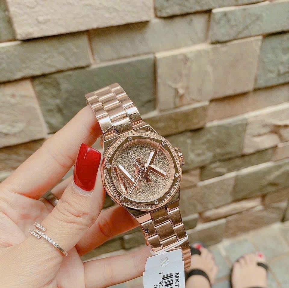 Đồng Hồ Michael Kors Lennox |Nữ Giới |Rose Gold |Mặt Đính Đá |Dây Kim Loại |Máy Pin (Quartz) |Size 37mm |donghogiatot.vn