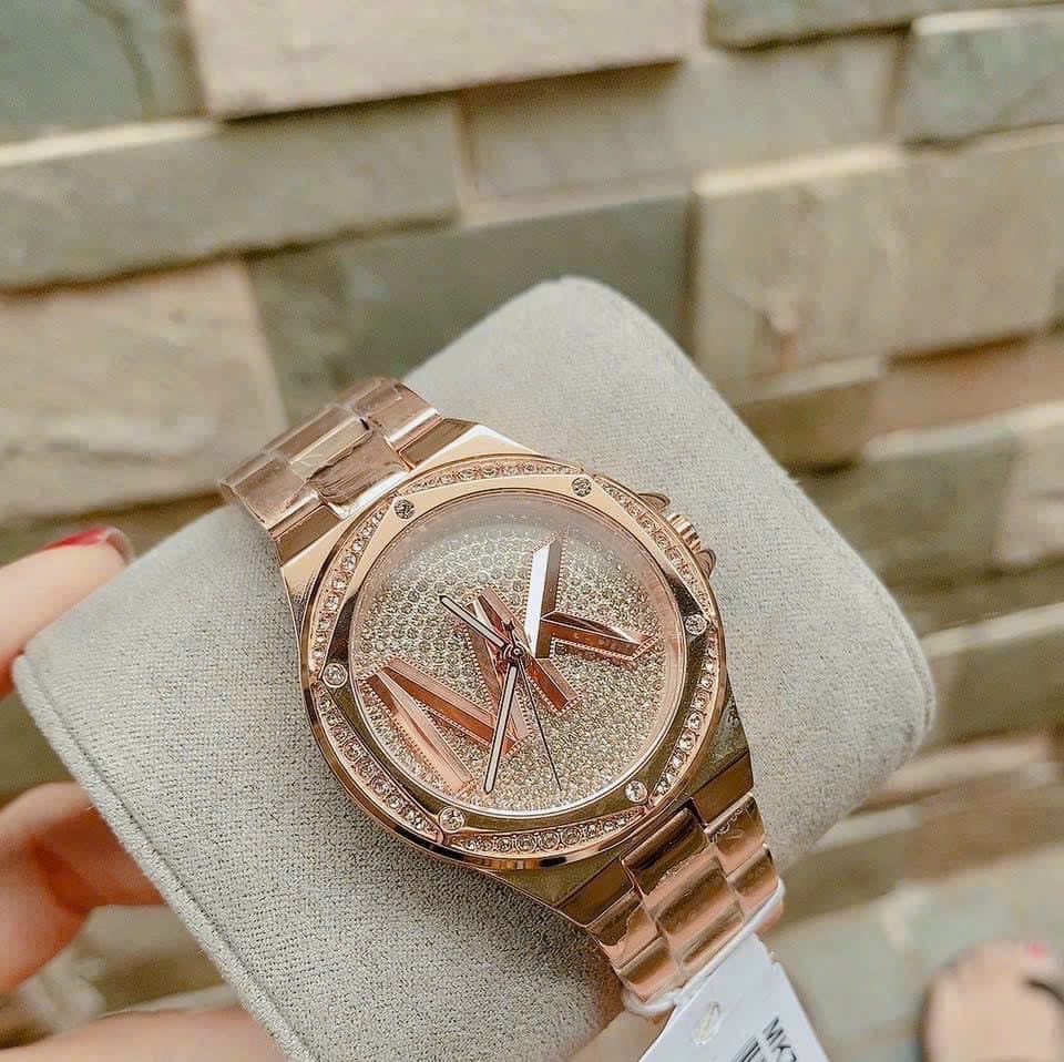 Đồng Hồ Michael Kors Lennox |Nữ Giới |Rose Gold |Mặt Đính Đá |Dây Kim Loại |Máy Pin (Quartz) |Size 37mm |donghogiatot.vn