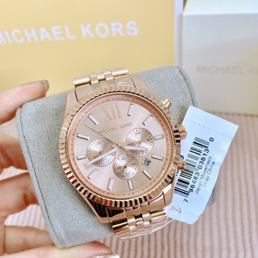 Đồng Hồ Michael Kors Lexington |Nam Giới |Mặt Tròn |Dây Kim Loại Rose Gold |Máy Pin (Quartz) |Size 45mm |donghogiatot.vn