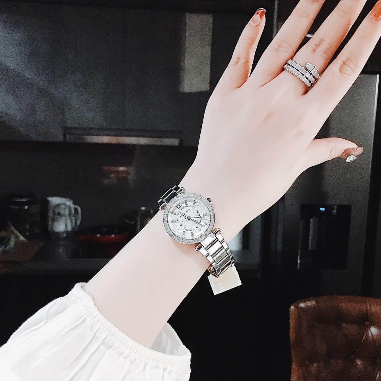 Đồng Hồ Michael Kors Mini Parker |Nữ Giới |Silver |Dây Kim Loại |Máy Pin (Quartz) |Size 33mm |donghogiatot.vn