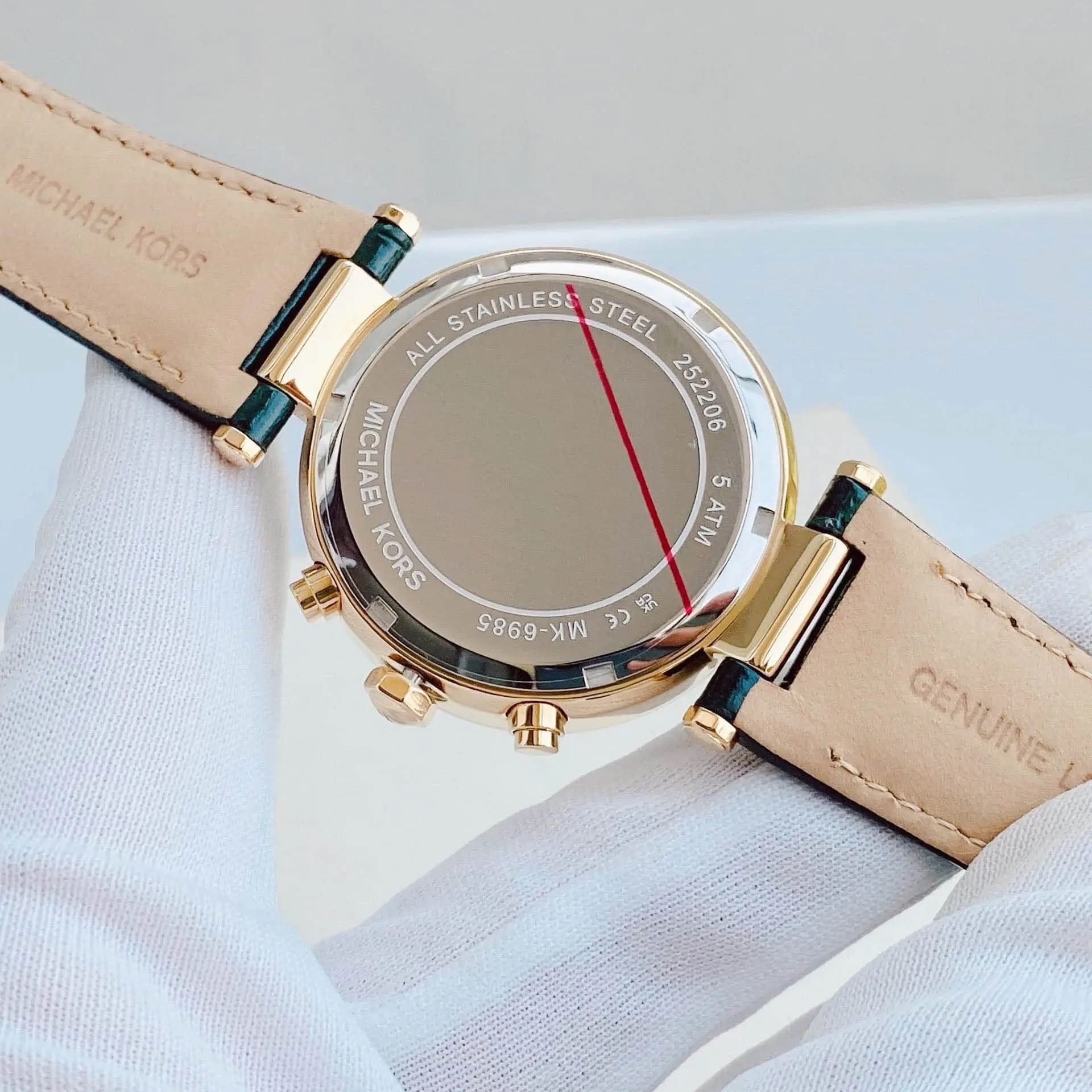 Đồng Hồ Micheal Kors Parker 6 Kim |Nữ Giới |Đính Đá |Dây Da Xanh Lá |Máy Pin (Quartz) |Size 39mm |donghogiatot.vn