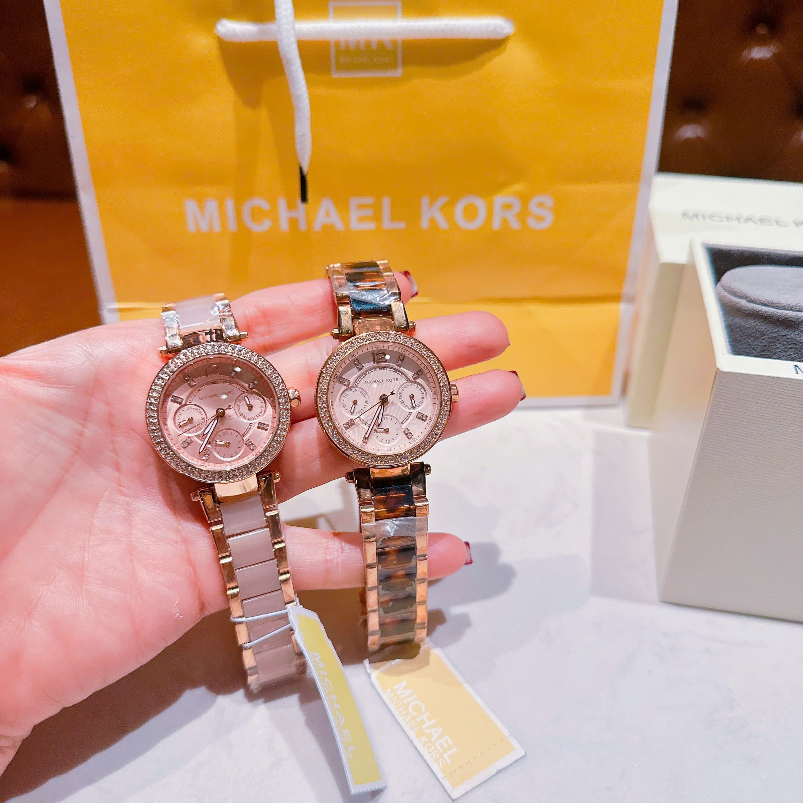 Đồng Hồ Michael Kors Parker Mini |Nữ Giới |Dây Kim Loại Mix Acetate Nâu |Máy Pin (Quartz) |Size 33mm |donghogiatot.vn