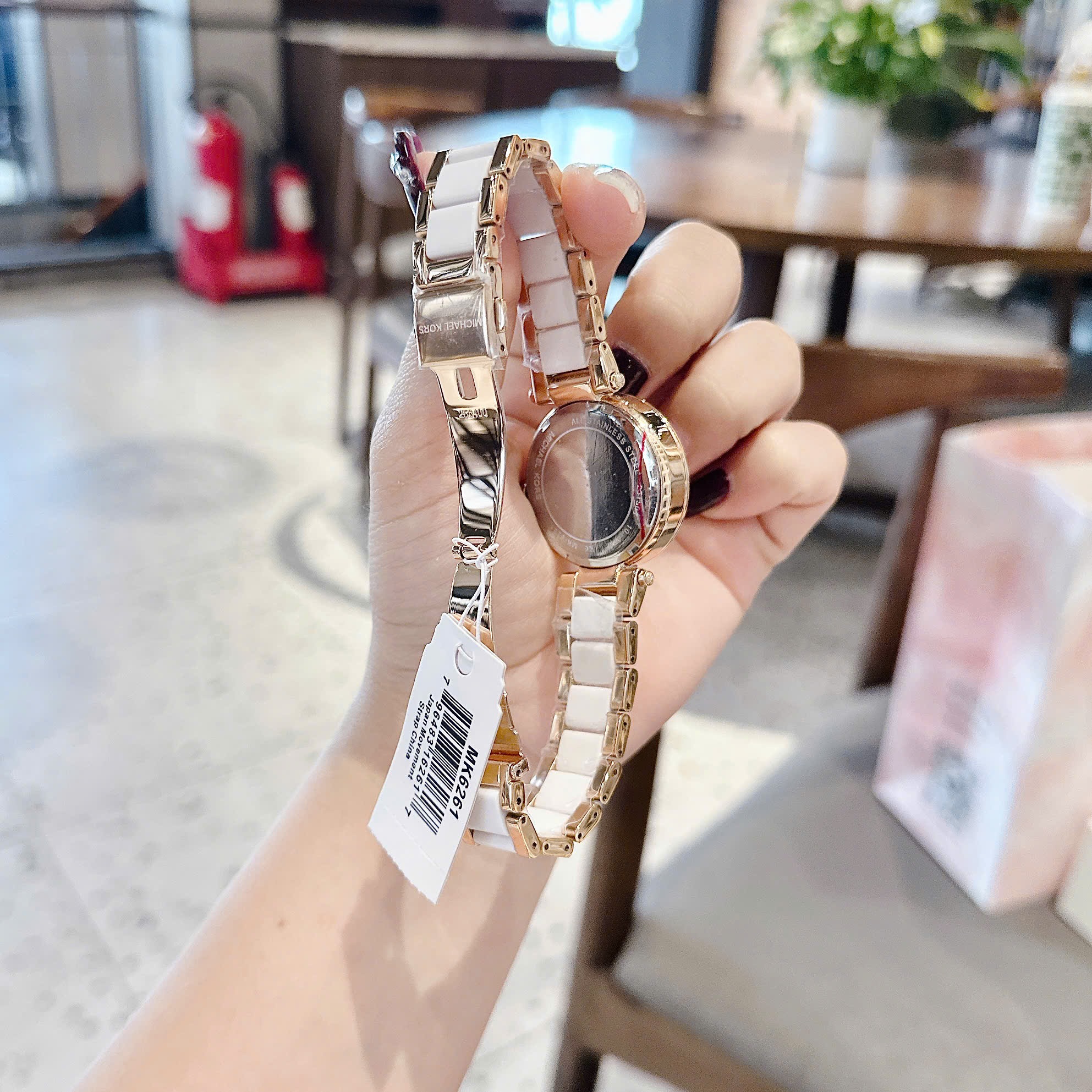 Đồng Hồ Micheal Kors Parker Mini |Nữ Giới |Rose Gold |Dây Kim Loại Mix Acetat Trắng |Máy Pin (Quartz) |Size 33mm |donghogiatot.vn