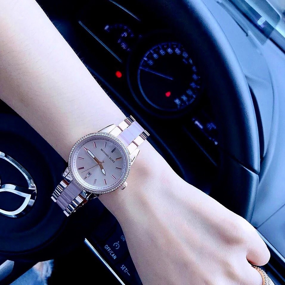 Đồng Hồ Michael Kors Ritz |Nữ Giới |Rose Gold |Dây Acetate Hồng |Máy Pin (Quartz) |Size 37mm |donghogiatot.vn